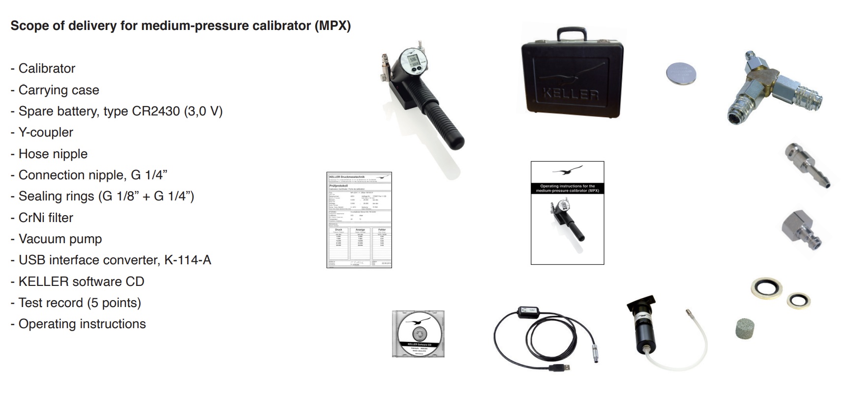 کالیبراتور فشار مدل MPX برند Keller